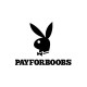 Shirt blanc Playboy Parodie Pay For Boops pour homme et femme