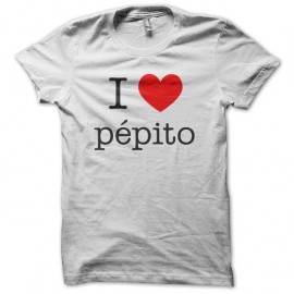 Shirt i love pépito blanc pour homme et femme