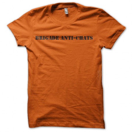 Shirt brigade anti chats orange pour homme et femme