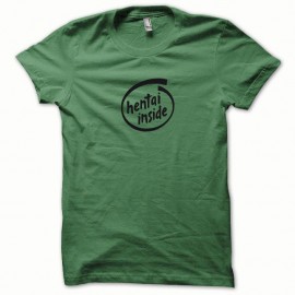 Shirt Hentai Inside noir/vert bouteille pour homme et femme