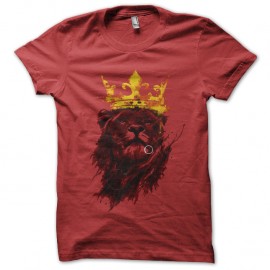 Shirt le roi lion artistique rouge pour homme et femme