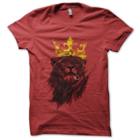 Shirt le roi lion artistique rouge pour homme et femme