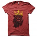 Shirt le roi lion artistique rouge pour homme et femme