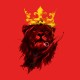 Shirt le roi lion artistique rouge pour homme et femme