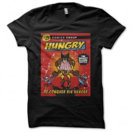 Shirt Hungry wolverine comic noir pour homme et femme