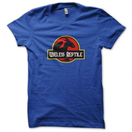 Shirt useless reptile parodie jurassic park bleu pour homme et femme