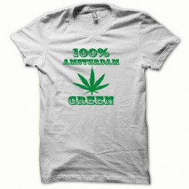 Shirt Marijuana Hemp Amsterdam original vert/blanc pour homme et femme