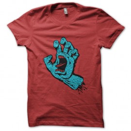 Shirt la main qui crie rouge pour homme et femme