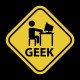 Shirt panneau geek noir pour homme et femme