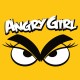 Shirt angry Girl jaune pour homme et femme