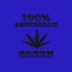 Shirt Marijuana Hemp origine Amsterdam noir/bleu royal pour homme et femme