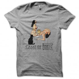 Shirt Game of Porn gris pour homme et femme