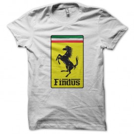 Shirt findus parodie cheval de ferrari blanc pour homme et femme