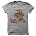 Shirt the walking ted l ours terrible en zombie gris pour homme et femme