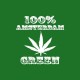 Shirt Marijuana Amsterdam vert bouteille pour homme et femme