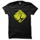 Shirt attention sol glissant noir pour homme et femme