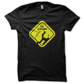 Shirt attention sol glissant noir pour homme et femme