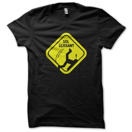 Shirt attention sol glissant noir pour homme et femme