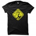 Shirt attention sol glissant noir pour homme et femme
