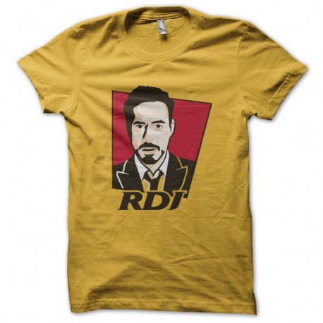 Shirt RDJ tony stark KFC jaune pour homme et femme