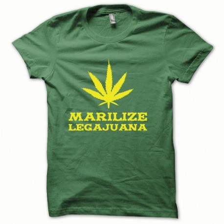Shirt Marilize Legajuana version rasta jaune/vert bouteille pour homme et femme