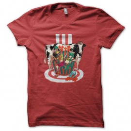Shirt lamu version trash en rouge pour homme et femme