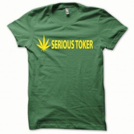 Shirt Serious Toker version rastaman jaune/vert bouteille pour homme et femme