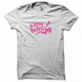 Shirt Bada Bing rose/blanc pour homme et femme
