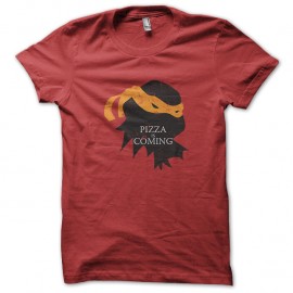 Shirt Pizza Is Coming rouge pour homme et femme
