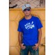 Shirt Bada Bing blanc/bleu royal pour homme et femme