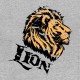 Shirt lion effets vintage gris pour homme et femme