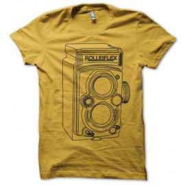 Shirt Vintage Camera jaune pour homme et femme