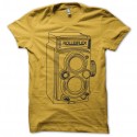 Shirt Vintage Camera jaune pour homme et femme