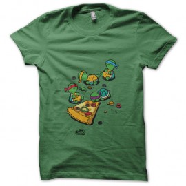 Shirt pizza lovers tortues ninja vert pour homme et femme