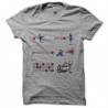 Shirt hadoken version piano street fighter gris pour homme et femme