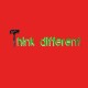 Shirt think differrent rouge pour homme et femme