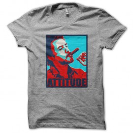 Shirt Attitude fight club gris pour homme et femme