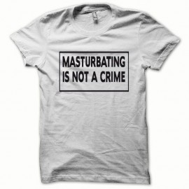 Shirt Masturbating is not a crime noir/blanc pour homme et femme