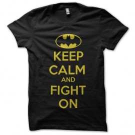 Shirt batman keep calm and fight on black pour homme et femme