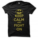 Shirt batman keep calm and fight on black pour homme et femme