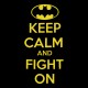 Shirt batman keep calm and fight on black pour homme et femme
