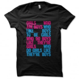 Shirt blur girls and boys noir pour homme et femme