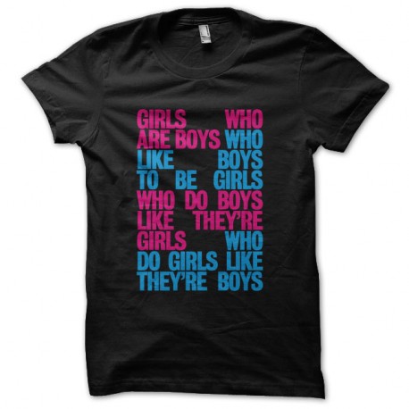 Shirt blur girls and boys noir pour homme et femme