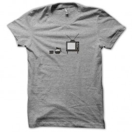 Shirt coffe and tv blur gris pour homme et femme