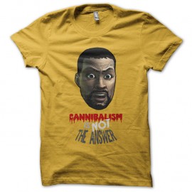 Shirt Cannibalism is not the answer jaune pour homme et femme