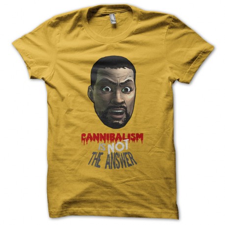Shirt Cannibalism is not the answer jaune pour homme et femme