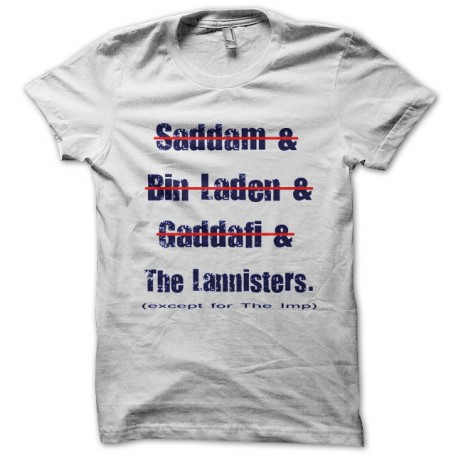Shirt les lannisters wanted blanc pour homme et femme
