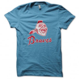 Shirt Braves logo equipe de baseball bleu ciel pour homme et femme