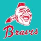 Shirt Braves logo equipe de baseball bleu ciel pour homme et femme