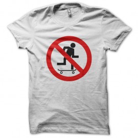 Shirt non au skateur blanc pour homme et femme